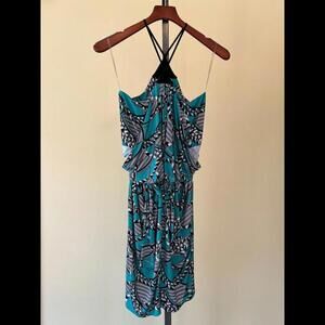 T Bags Los Angeles mini dress green, black, white Size Small